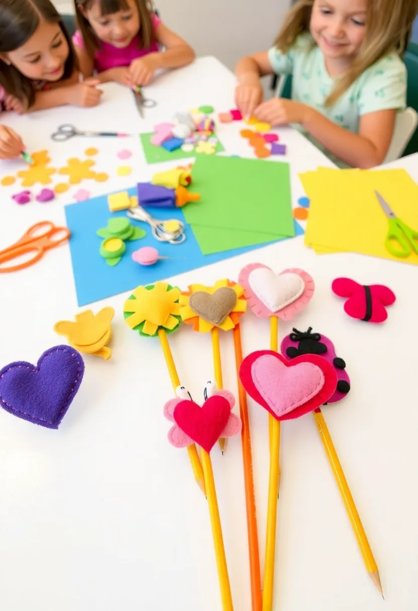 16 Fun Valentine's Day Crafts for Kids That'll Ignite Their Creativity! - 9. Valentine’s Day Pencil Toppers