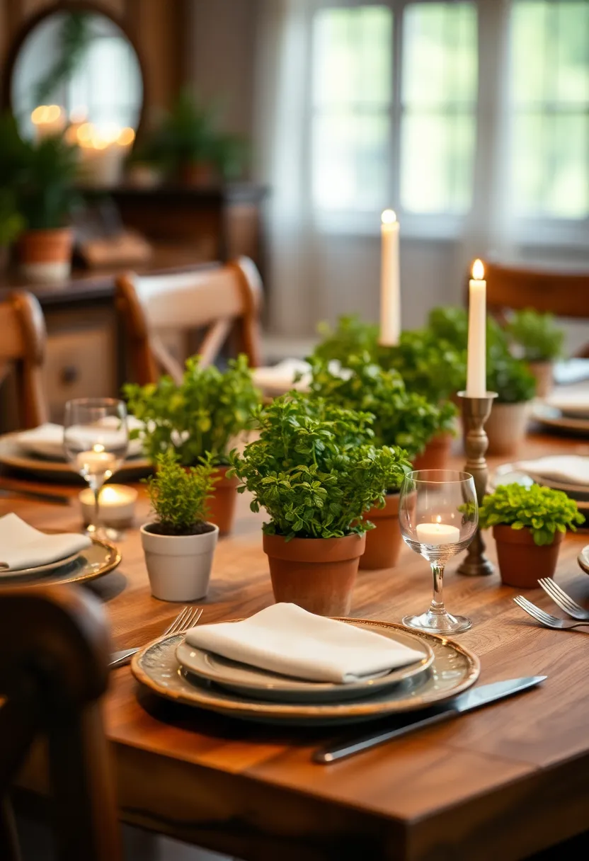 21 Stunning Green Wedding Theme Ideas That Will Make Your Heart Skip a Beat! - 10. Herbal Centerpieces